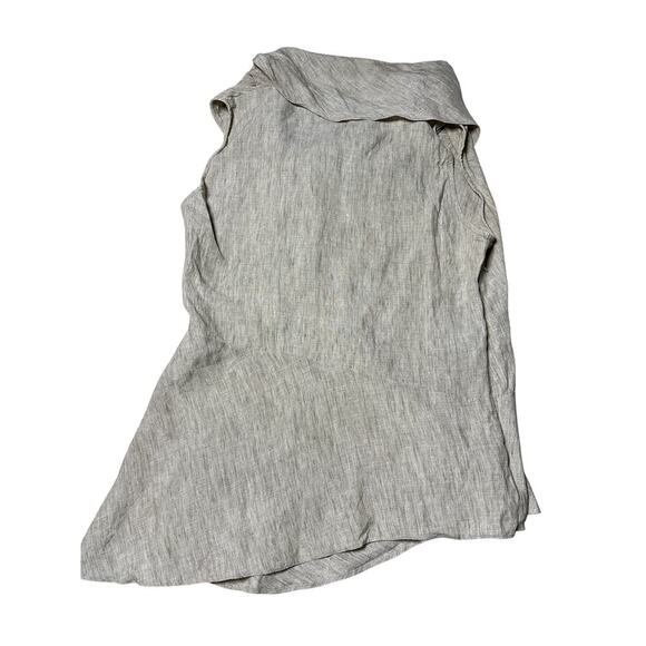 Vintage Irene Van Ryb Linen Cowl Neck Top EU 44 | 90s French Minimalist - Picture 3 of 8